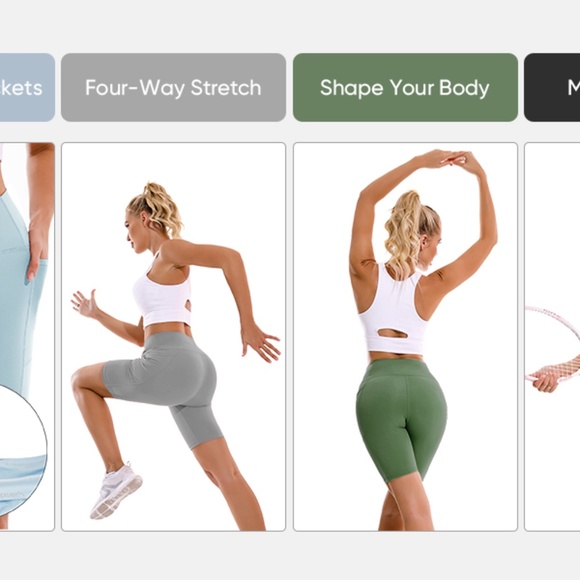 APEXUP 1-Pack Workout Shorts, Women's High Waist, Spandex Yoga Shorts - Picture 6 of 8